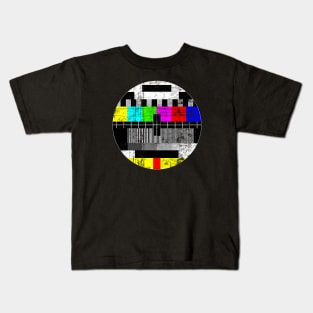 Vintage No Signal TV Kids T-Shirt